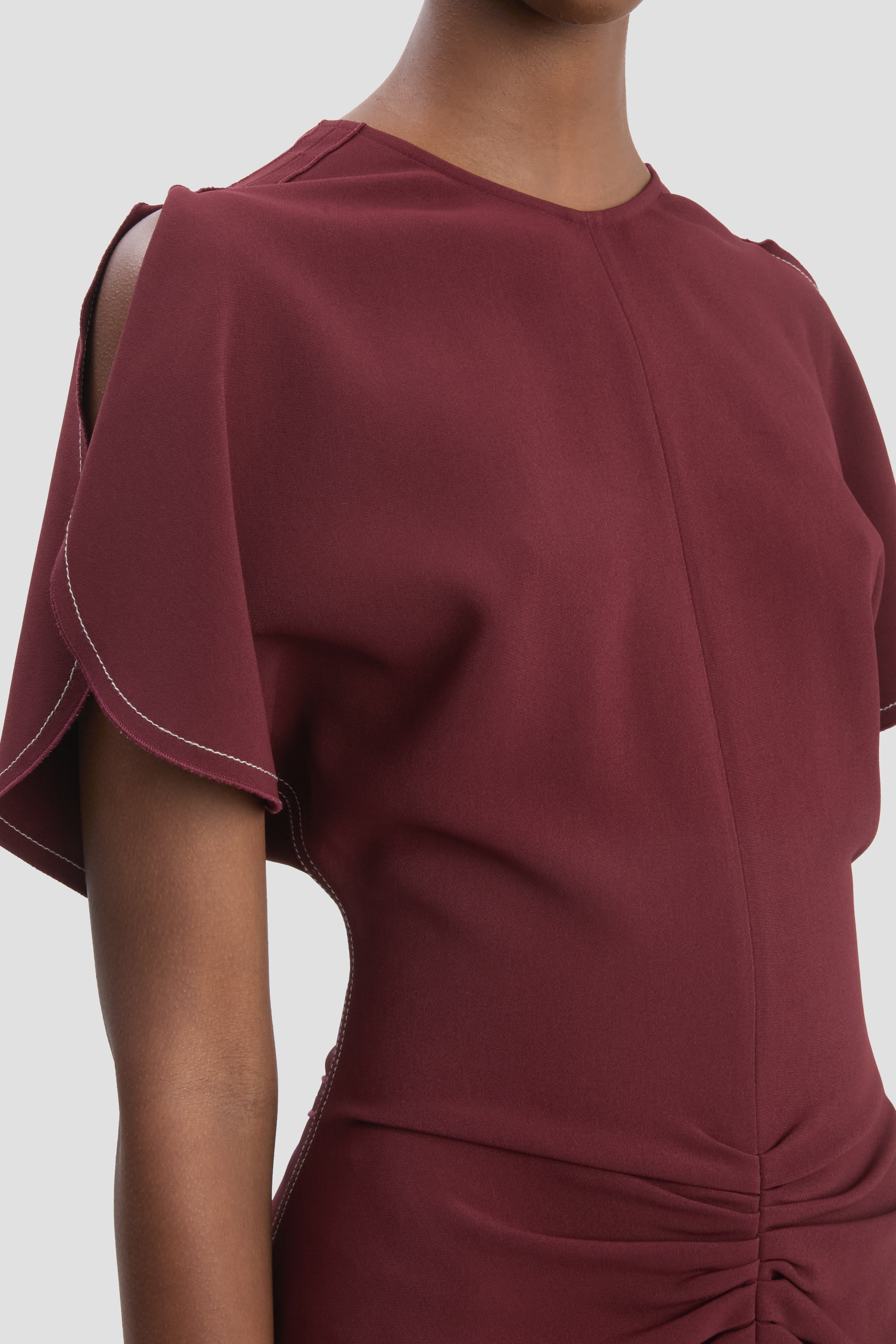 Bela Midi Dress In Cinnabar Red