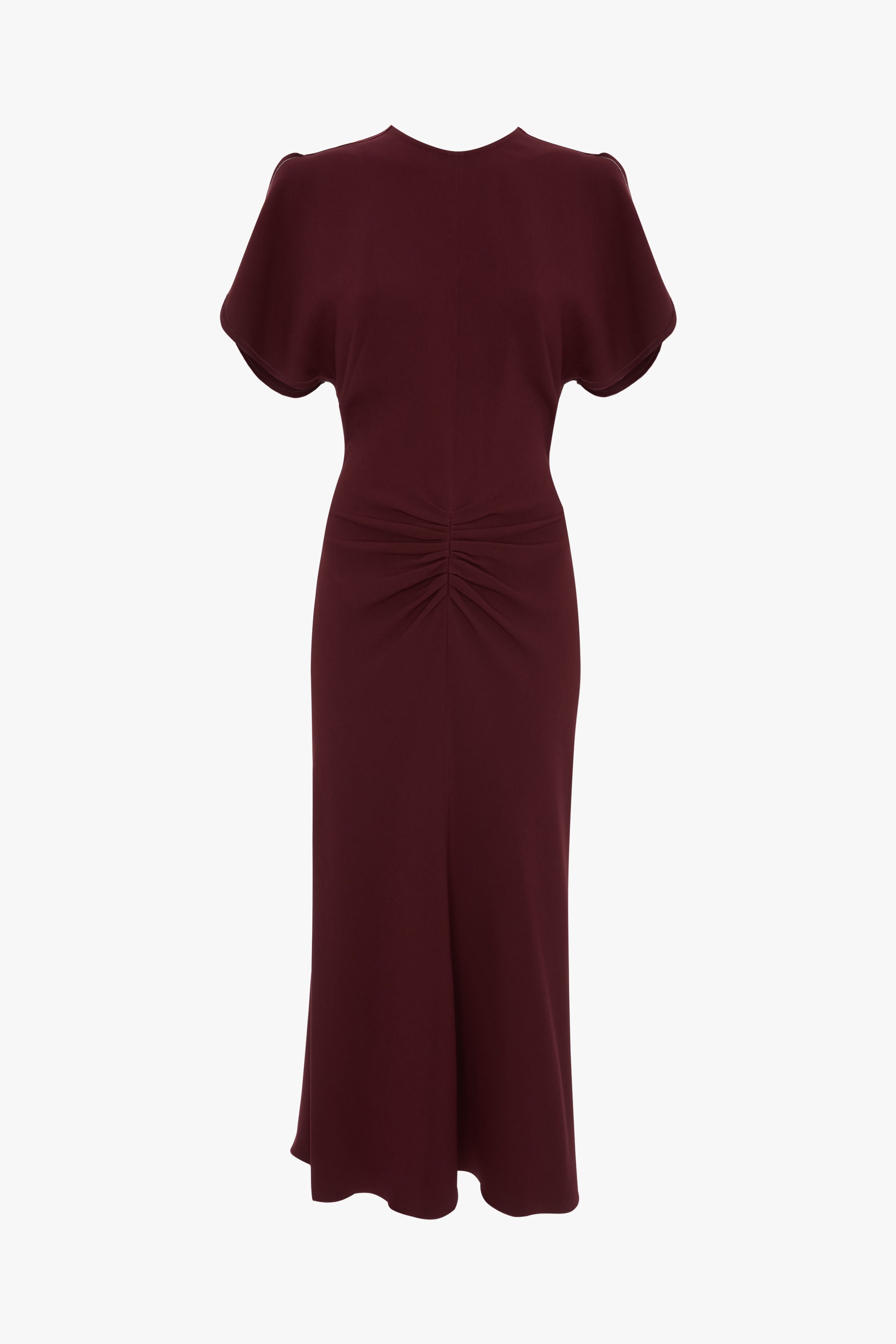 Bela Midi Dress In Burgundy