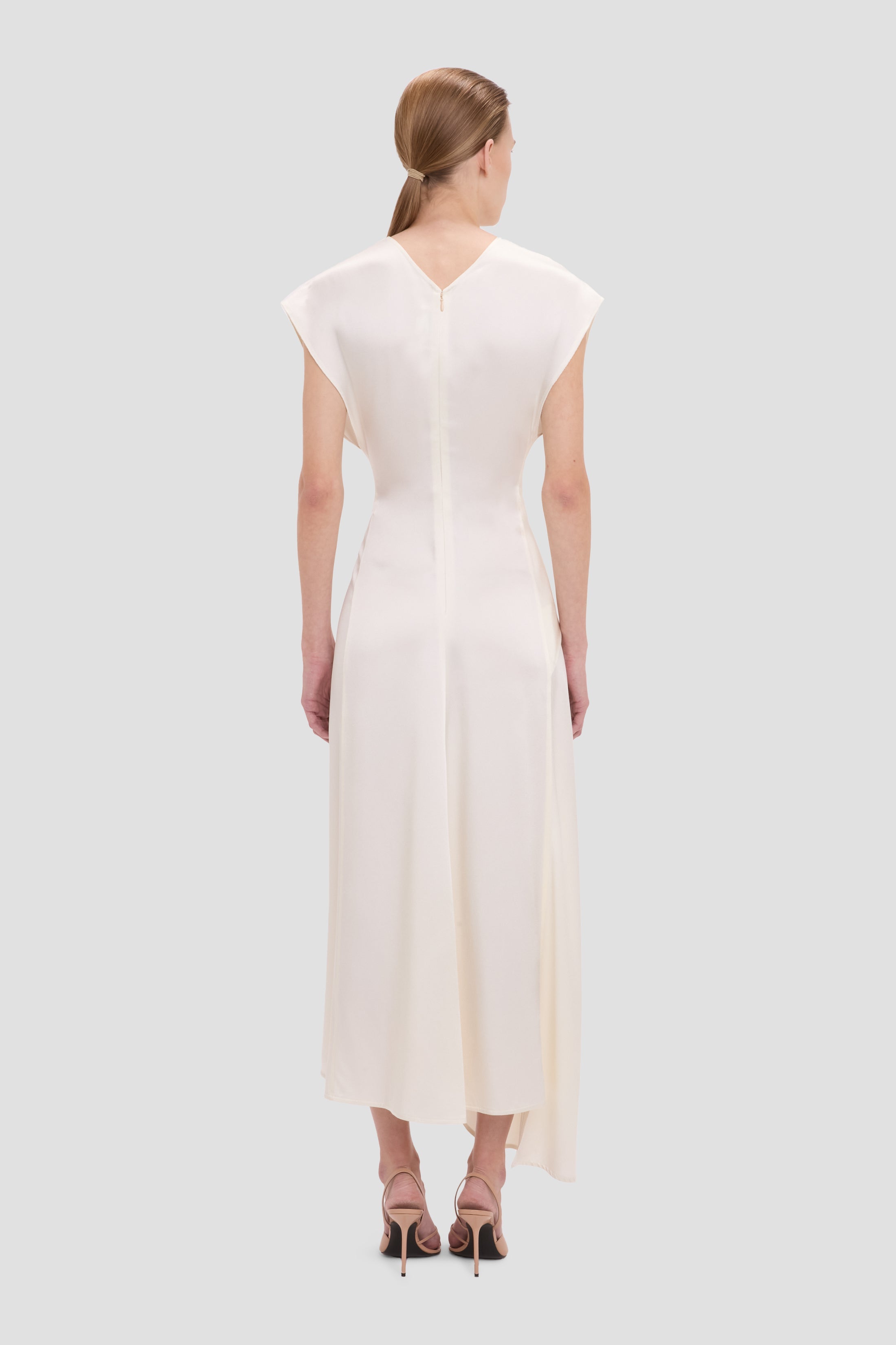 Aria Midi Dress In Ivory