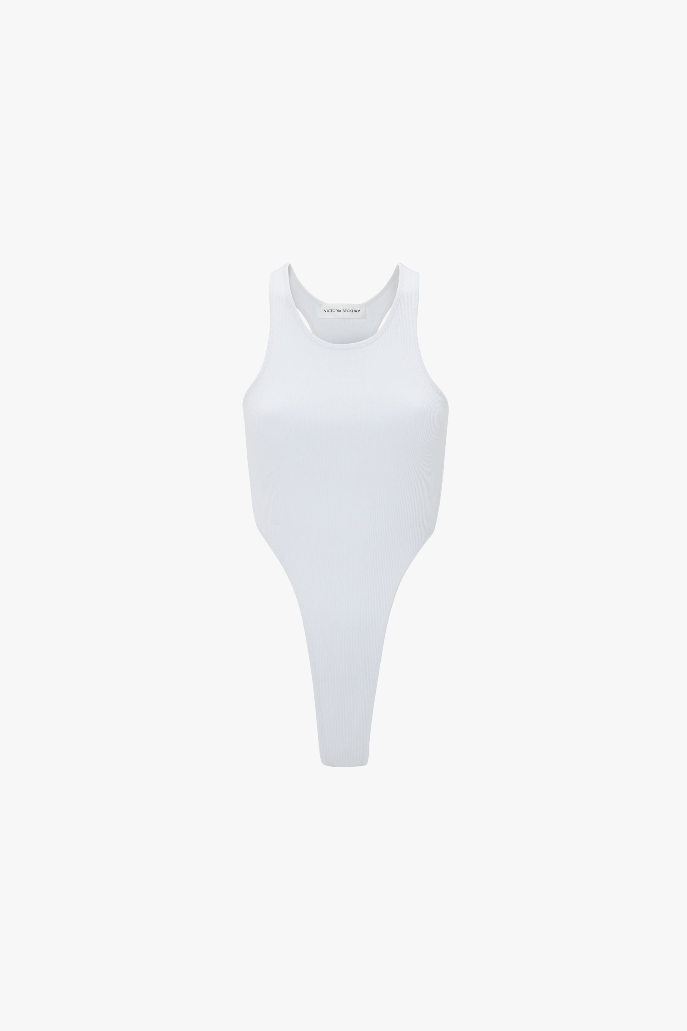High Leg Bodysuit In White